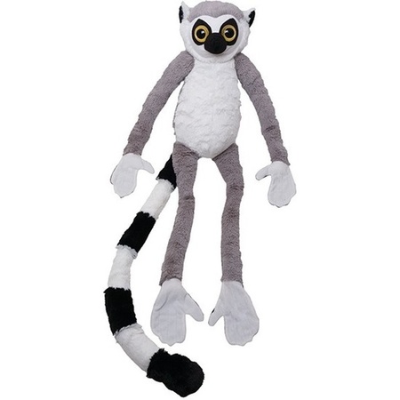 Plush grey lemur monkey cuddle toy 100 cm