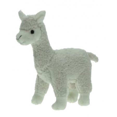 Pluche knuffel alpaca wit 23 cm