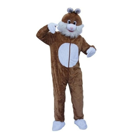 Plush rabbit costume brown