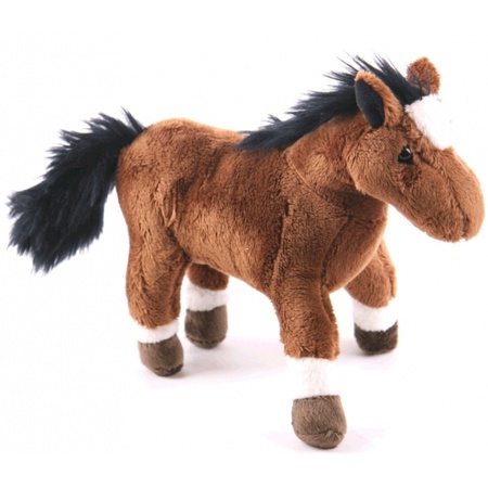 Plush brown horse 24 cm