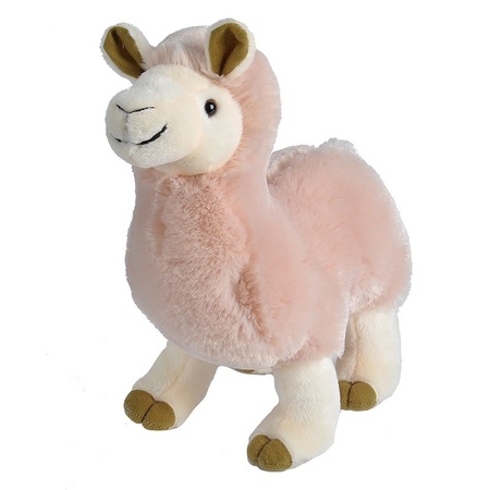 Pluche roze alpaca/lama knuffel 32 cm speelgoed