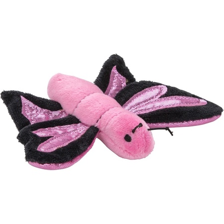 Pluche roze vlinder knuffeltje 10 cm