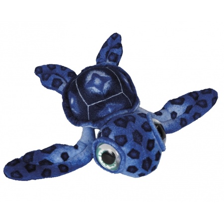Pluche schildpad blauw 39 cm