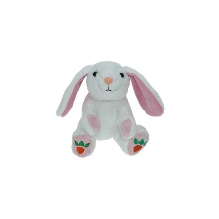 Pluche witte konijn/haas knuffel 14 cm speelgoed