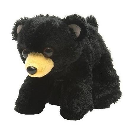 Pluche zwarte beer/beren knuffel 18 cm speelgoed