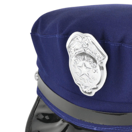 Politie/agent verkleed helm - blauw - kunststof - voor volwassenen