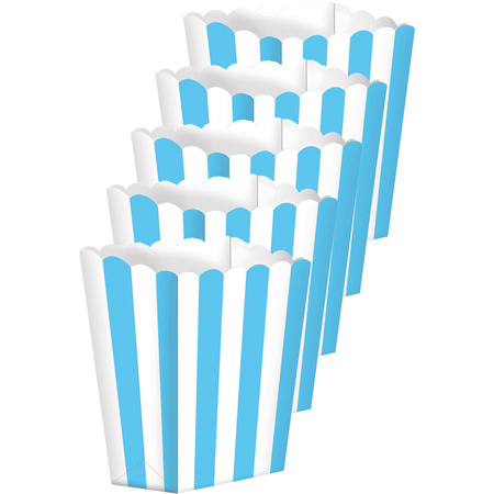 Popcorn bakjes lichtblauw 10x stuks