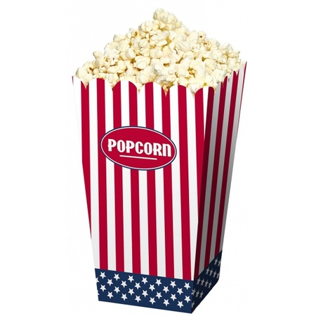 Paper popcorn trays USA theme 24 pcs