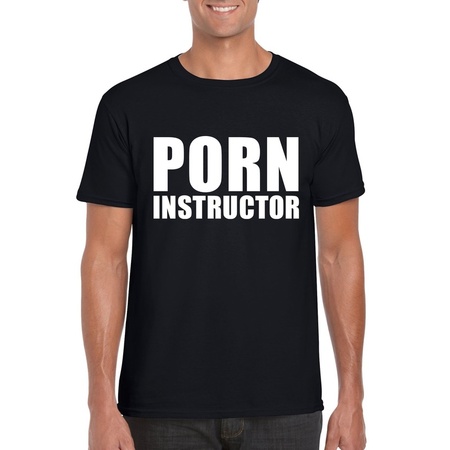 Porn instructor t-shirt black men