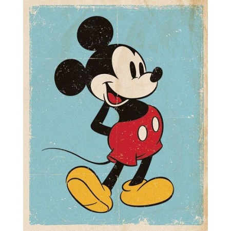 Poster Mickey Mouse retro 40 x 50 cm