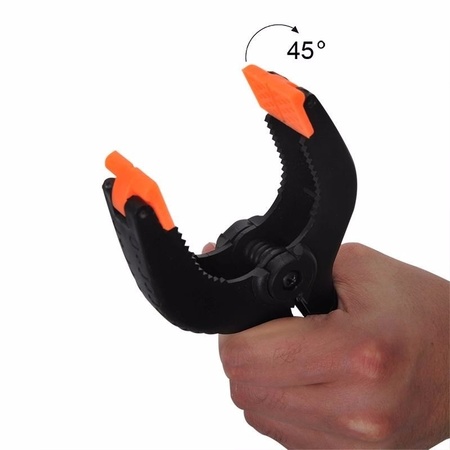 Proplus DIY clamps - plastic - set 2x - black - 15 cm