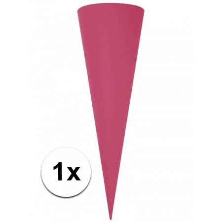 Puntvormige knutsel schoolzak roze 70cm  