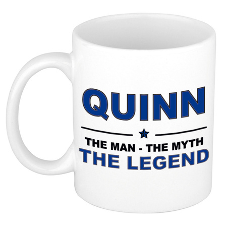 Quinn The man, The myth the legend cadeau koffie mok / thee beker 300 ml