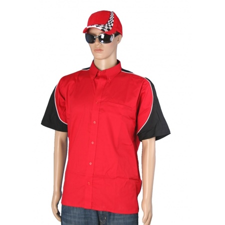 Red racing costume for men size XXL