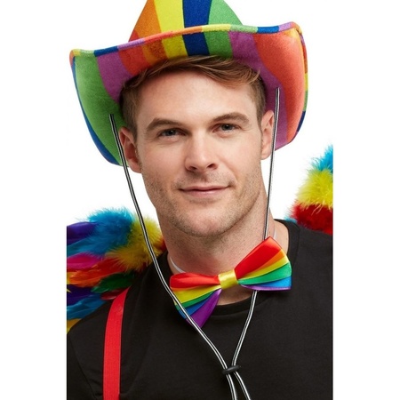 Regenboog strik - verkleedaccessoires - Gay pride thema