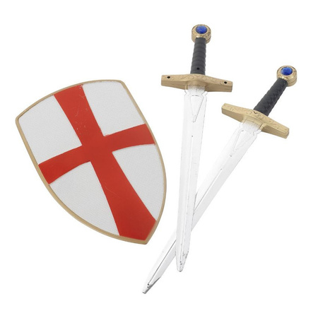 Knights play weapons swords and shield set 49 cm