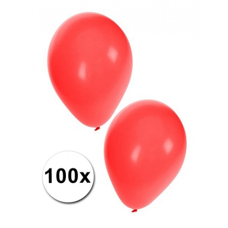 Rode ballonnen 100 stuks