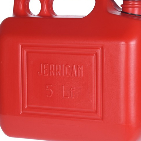 Rode brandstof jerrycan 5 liter met schenktuit