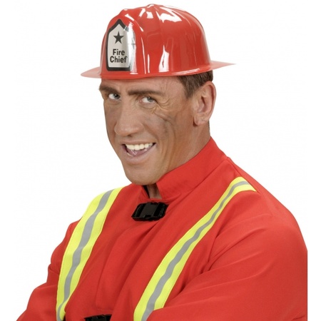 Rode brandweer verkleed helm 
