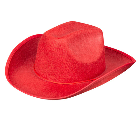 Red cowboy hat felt