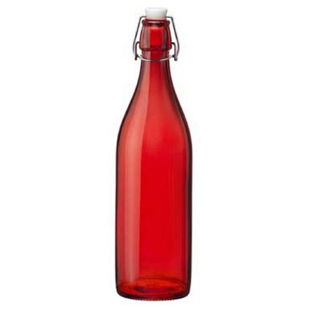 Red giara bottle with clamp closure 1 liter
