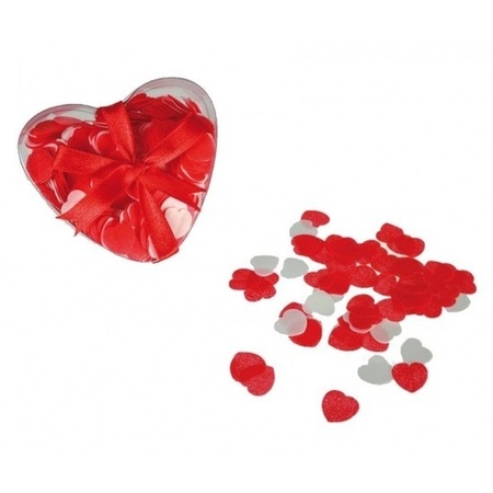 Red hearts bath confetti 100 grams