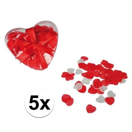 Red hearts bath confetti 100 grams