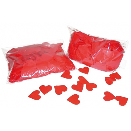 Rode hartjes confetti 250 gram