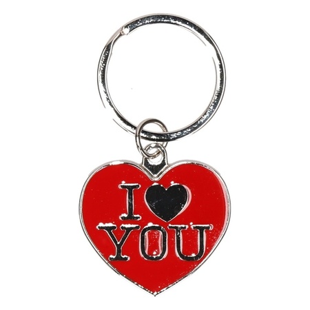 Red heart keychain I love you