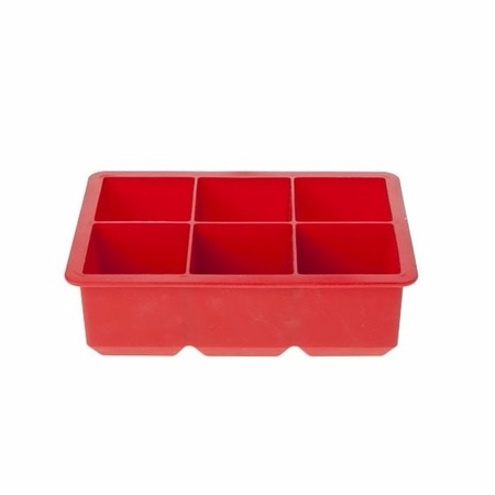 Red icecube tray 6 cubes