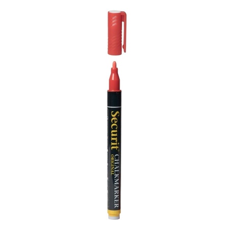 Red chalk pen round tip 1-2 mm