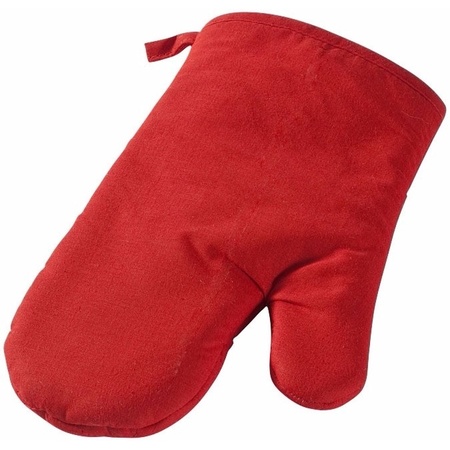Red oven mitt/glove kitchen textiles