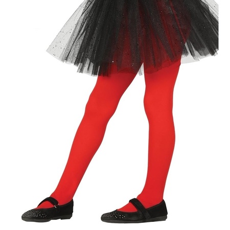 Red tights 15 denier for girls