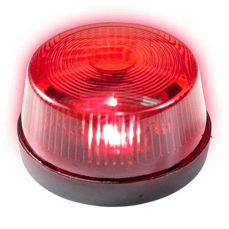 Red police LED flashing light with siren 7 cm