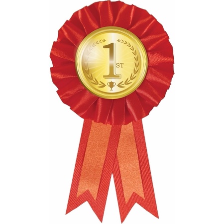 Red rosette first place