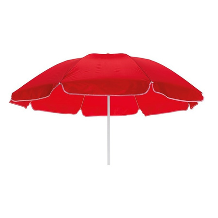 Rode strand parasol van polyester 145 cm