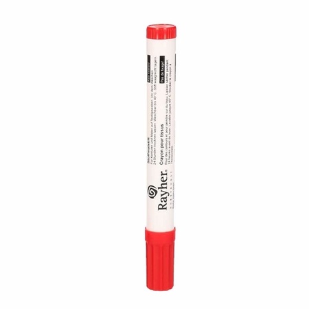 Red textile marker with thick point