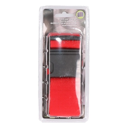 Suitcase belt red 100-180 cm