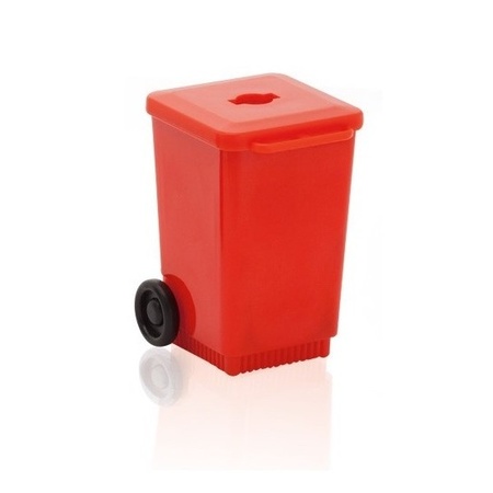 Red garbage can sharpener 6 cm