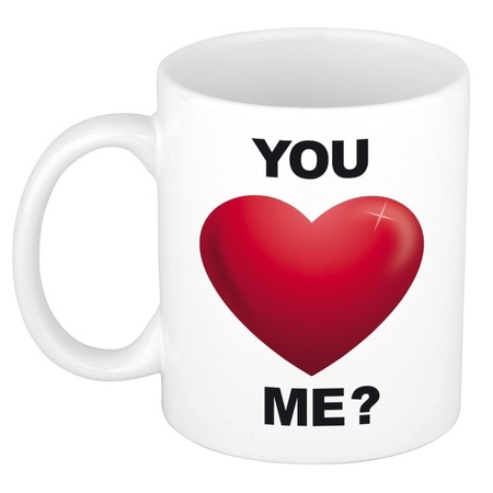 Romantic mug / glass you love me