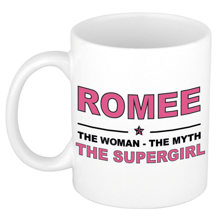 Romee The woman, The myth the supergirl cadeau koffie mok / thee beker 300 ml