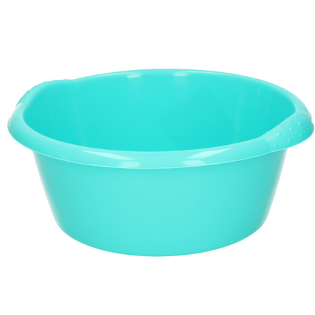 Ronde afwasteil/afwasbak turquoise blauw 3 liter 25 x 10,5 cm