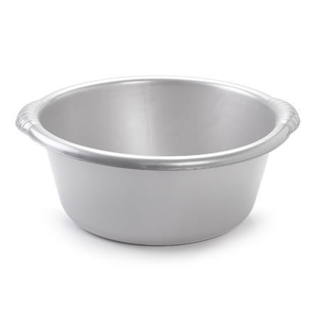 Round dish pan silver 15 liter