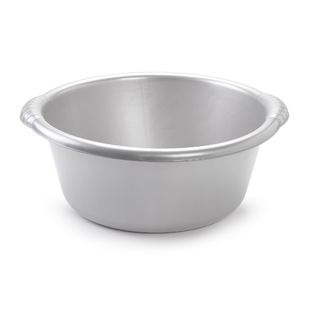 Round dish pan silver 6 liter