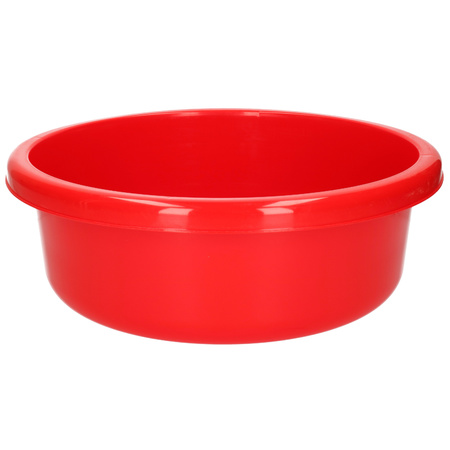 Set van 2 ronde afwasteiltjes 9 liter in de kleuren rood en grijs 36 x 13 cm