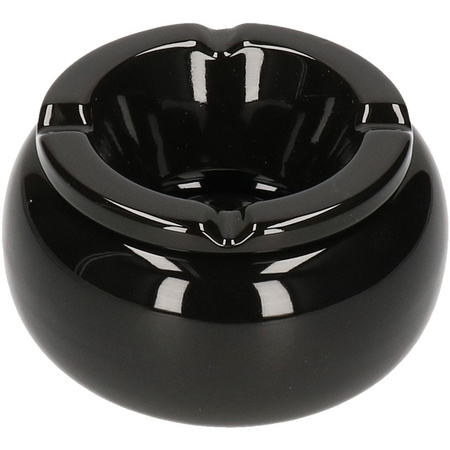 Round storm ashtray black 11 cm