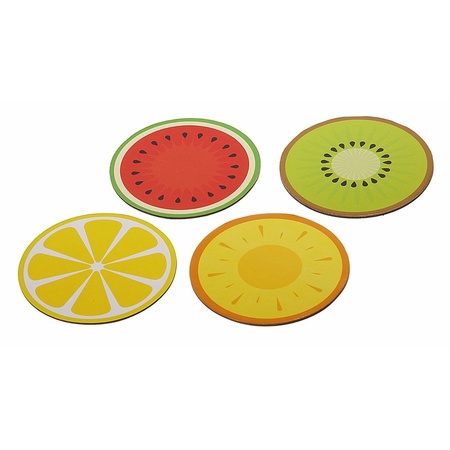 Round fruit placemats set of  4