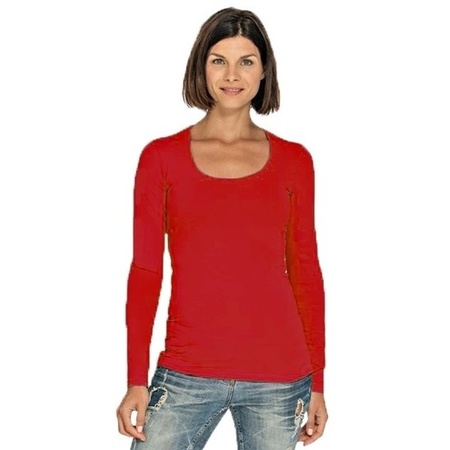 Red longsleeve womens shirt