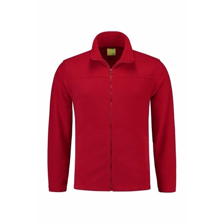 Rood fleece vest met rits voor volwassenen