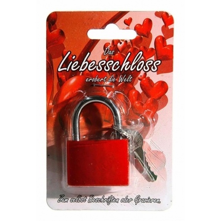 Red love lock 3,8 cm